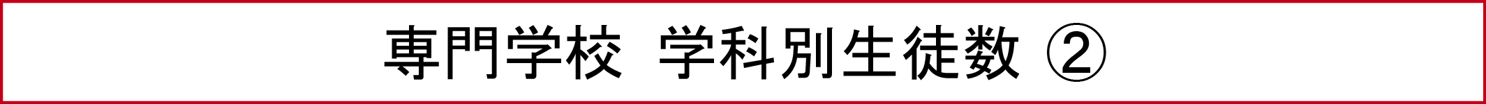 専門学校 学科別生徒数②