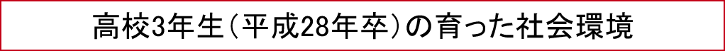 高校3年生（平成28年卒）の育った社会環境