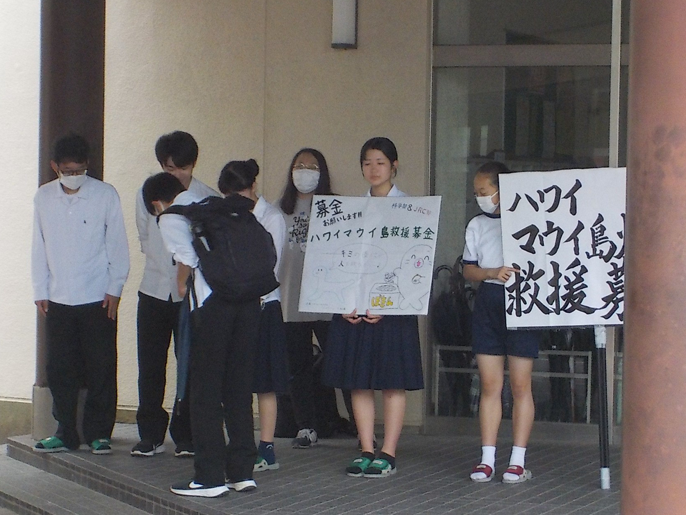 山口県　下関西高校　科学部・ＪＲＣ部・有志生徒のみなさん1